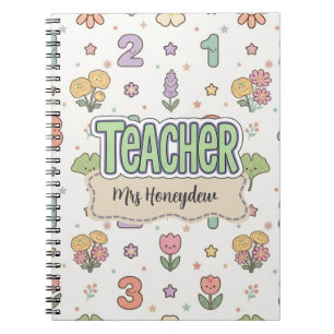 Cuaderno Profesor Números Verdes Patrón Escolar 