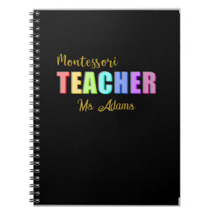Cuaderno Profesor personalizado de Montessori Nombre person
