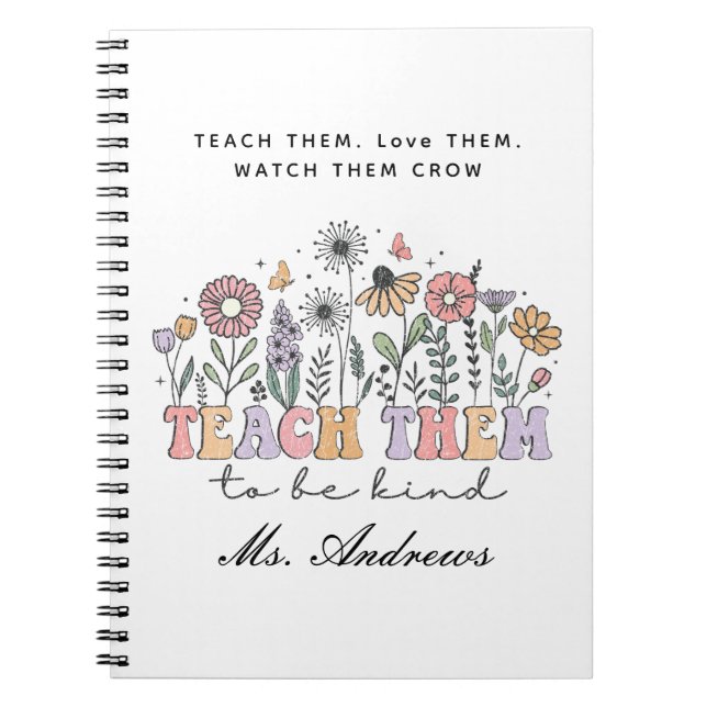 Cuaderno Profesor retro, enseñarles a ser amables (Frente)