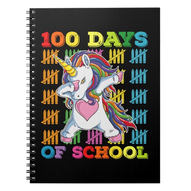 Cuaderno Profesor Unicornio 100 Días De Escuela (Frente)