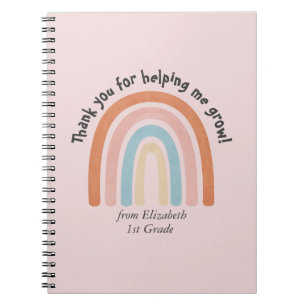 Cuaderno Profesora de acuarela moderna Arcoiris gracias