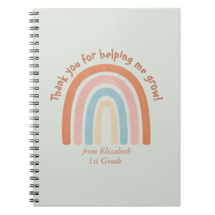 Cuaderno Profesora de acuarela moderna Arcoiris gracias