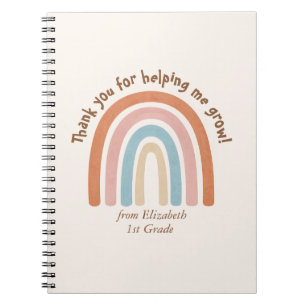 Cuaderno Profesora de acuarela moderna Arcoiris gracias