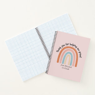 Cuaderno Profesora de acuarela moderna Arcoiris gracias