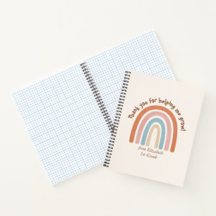 Cuaderno Profesora de acuarela moderna Arcoiris gracias