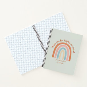 Cuaderno Profesora de acuarela moderna Arcoiris gracias