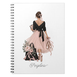 Cuaderno Profesora de ballet elegante chica de moda