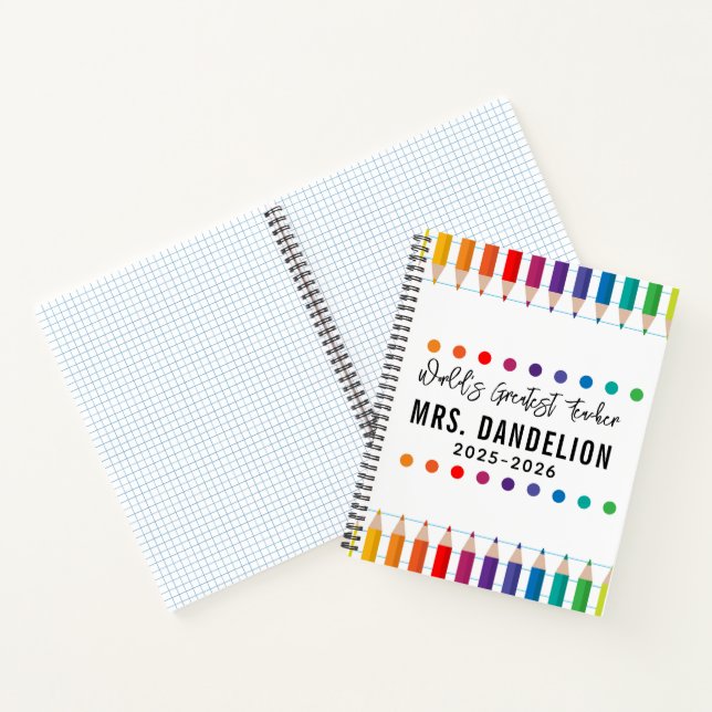 Cuaderno Profesora de guardería Rainbow Crayons (Interior)