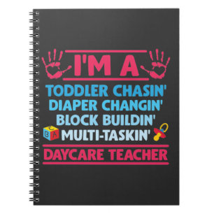 Cuaderno Profesora de guarderías y niñera trabajadora