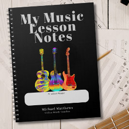 Cuaderno Profesora de Guitarra Lecciones de Música Personal