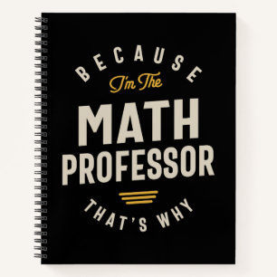 Cuaderno Profesora de matemáticas, profesión de cargo