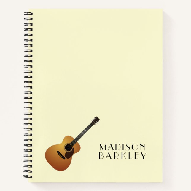 Cuaderno Profesora de Música de Guitarra Acústica (Anverso)