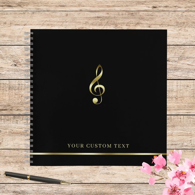 Cuaderno Profesora elegante de oficina de música Gold Trebl (Subido por el creador)