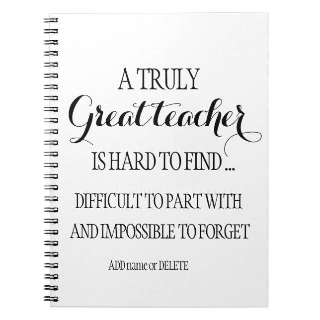 Cuaderno Profesora jubilada dejando, gracias, cito adiós (Frente)