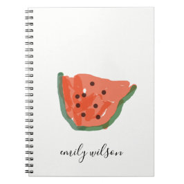 Cuaderno Profesora moderna de sandía dibujada a mano