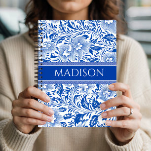 Cuaderno Profesora Nombre Personalizado Floral Chinoiseri