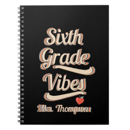 Cuaderno Profesora personalizada Boho Retro