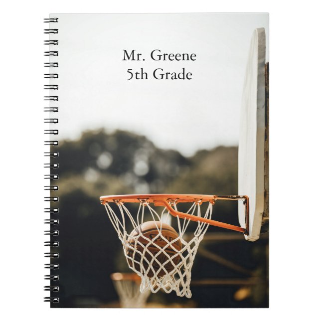 Cuaderno Profesora personalizada de Básquetbol Deportivo (Frente)