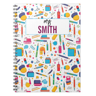 Cuaderno Profesora personalizada - Nombre personalizado de 