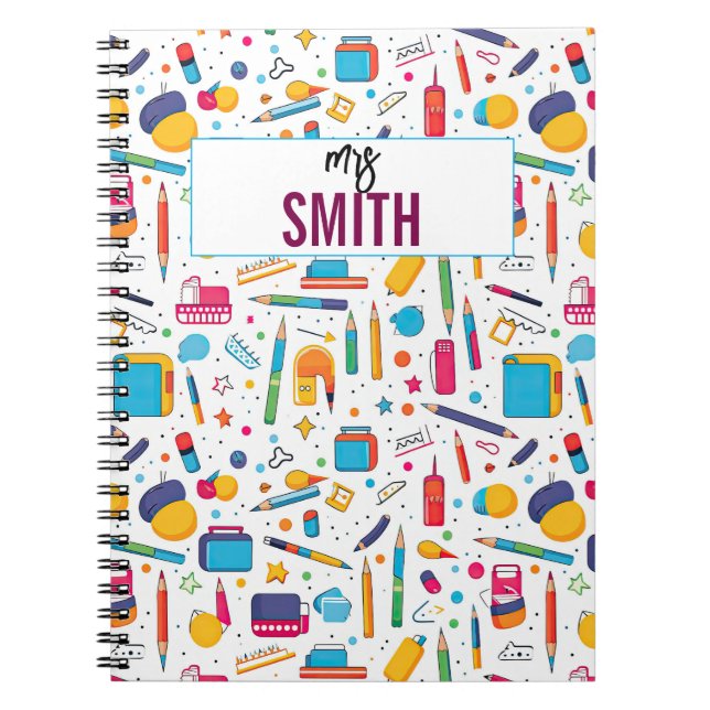Cuaderno Profesora personalizada - Nombre personalizado de  (Frente)