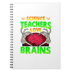Cuaderno Profesores Brains Skeleton Halloween