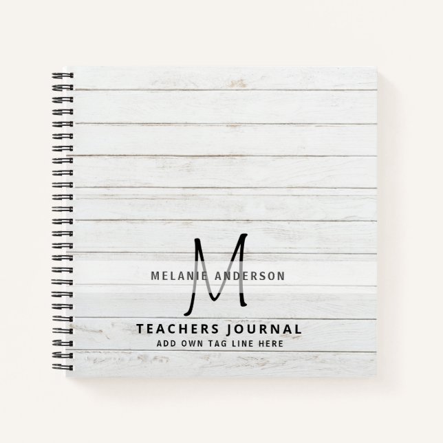Cuaderno Profesores de monograma gracias regalo de fin de a (Anverso)