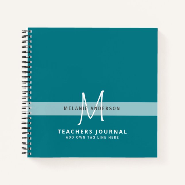 Cuaderno Profesores de monograma gracias regalo de fin de a (Anverso)