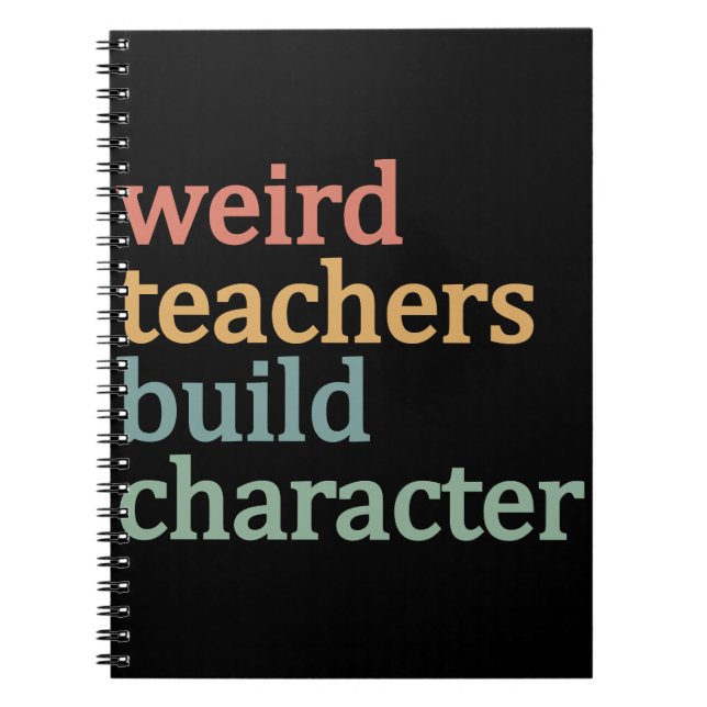 Cuaderno Profesores Raros Construyen Carácter Profesor Retr (Frente)