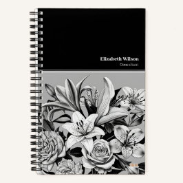 Cuaderno Professional Black & White Flowers