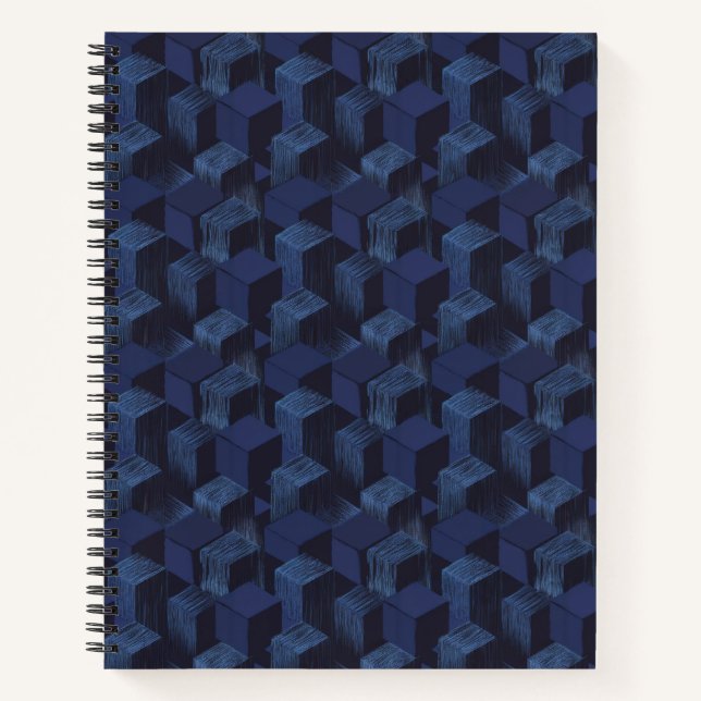 Cuaderno "Profundidad en azul: Cubescape" (Anverso)