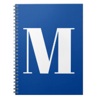 Profundo Azul Letra Inicial Monograma Moderno Eleg