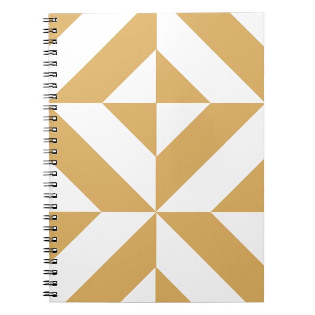 Cuaderno Profundo patrón de cubo de decúbito geométrico de  (Frente)