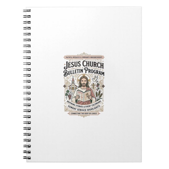 Cuaderno Programa de Boletín de la Iglesia de Jesús Boletín (Frente)