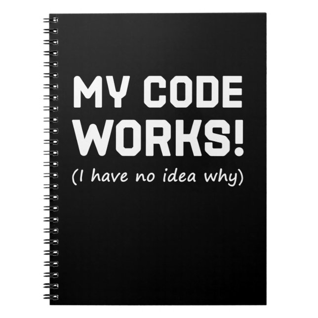 Cuaderno Programador Mi código funciona (Frente)