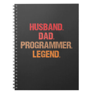 Cuaderno Programmer Dad IT Nerd Admin Coder Father Computer