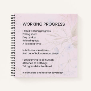 Cuaderno Progreso de trabajo Fomento Poema de Supresión