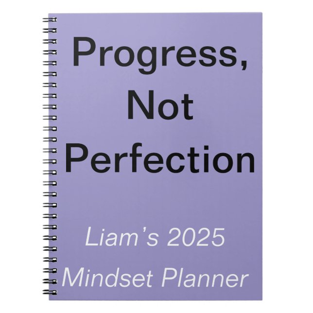 Cuaderno Progreso No Perfección Autocuidado Personalizado p (Frente)