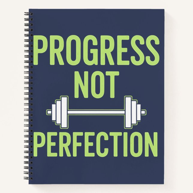 Cuaderno Progreso No Perfección - Gimnasio Inspirador (Anverso)