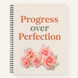 Cuaderno Progreso sobre la perfección - Motivación de 8,5"