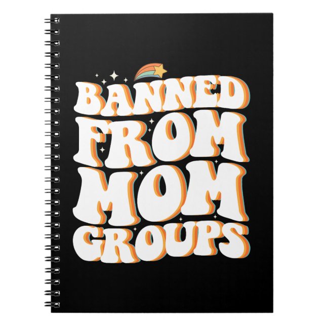 Cuaderno Prohibida de los grupos de mamás divertido día de  (Frente)