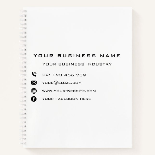Cuaderno Promoción de empresa empresarial personalizada - m (Anverso)