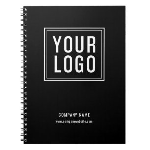 Cuaderno Promoción de logotipo comercial negro