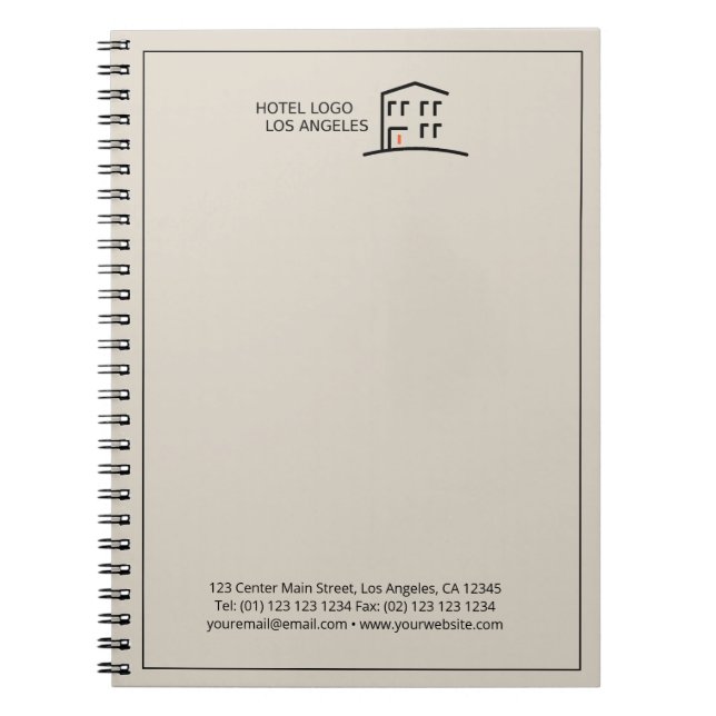 Cuaderno promocional con logotipo empresarial pers (Frente)