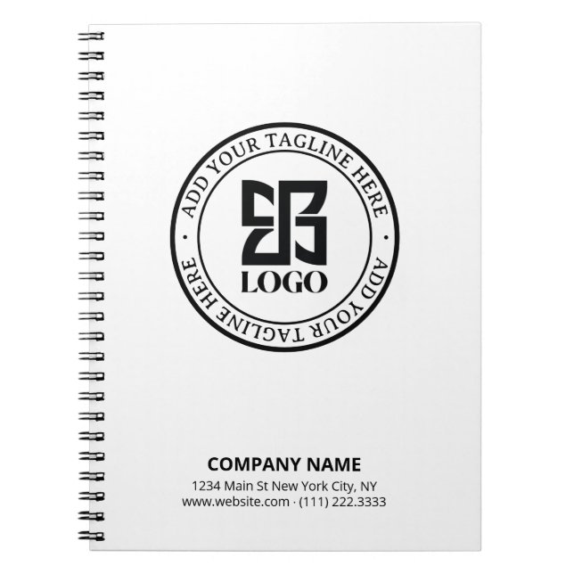 Cuaderno Promocional de Negocio Pequeño con Logoti (Frente)