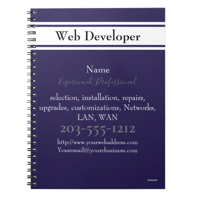 Cuaderno promocional que personalizas - HAMbyWG (Frente)