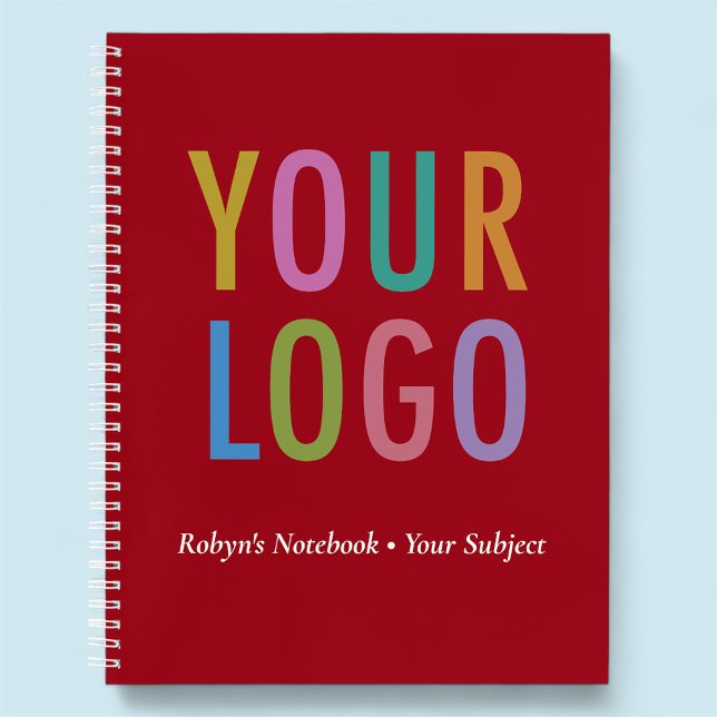 Cuaderno Promocional Rojo Logotipo Personalizado M (MISOOK Red Spiral Notebook with Logo)