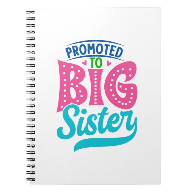 Cuaderno Promoted To Big Sister, New Baby Big Sister Reveal (Frente)
