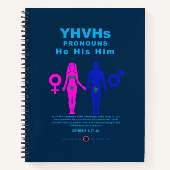 Cuaderno Pronouns de YHVH (Anverso)