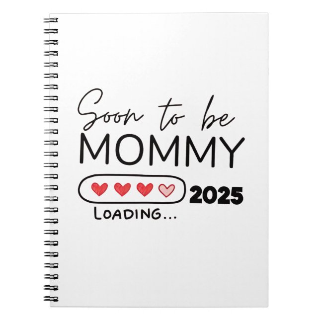 Cuaderno Pronto será mamá 2025 Embarazo en San Valentín (Frente)