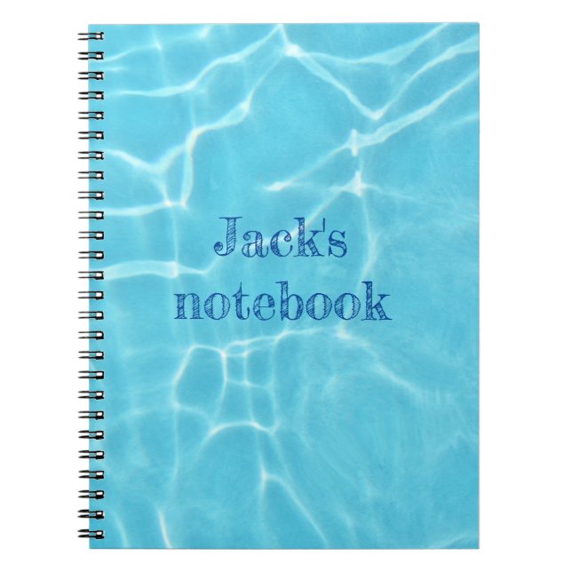 Cuaderno propia piscina de texto de vuelta al bloc de notas (Frente)